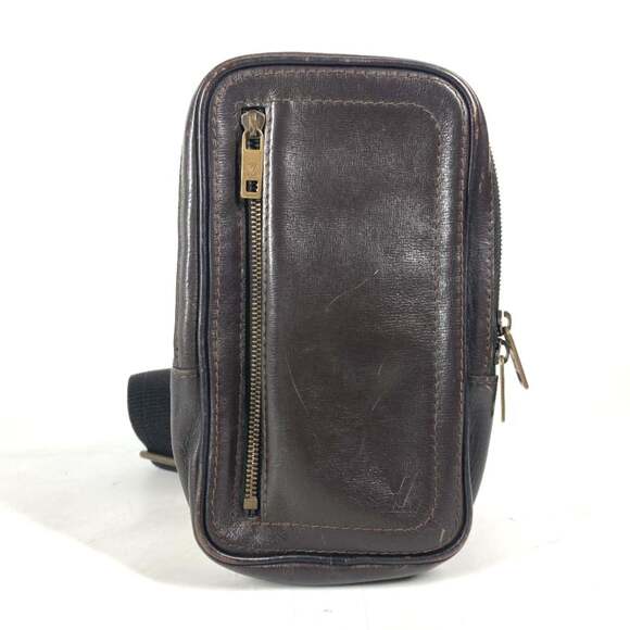 LOUIS VUITTON Brown Leather Hobo Bag